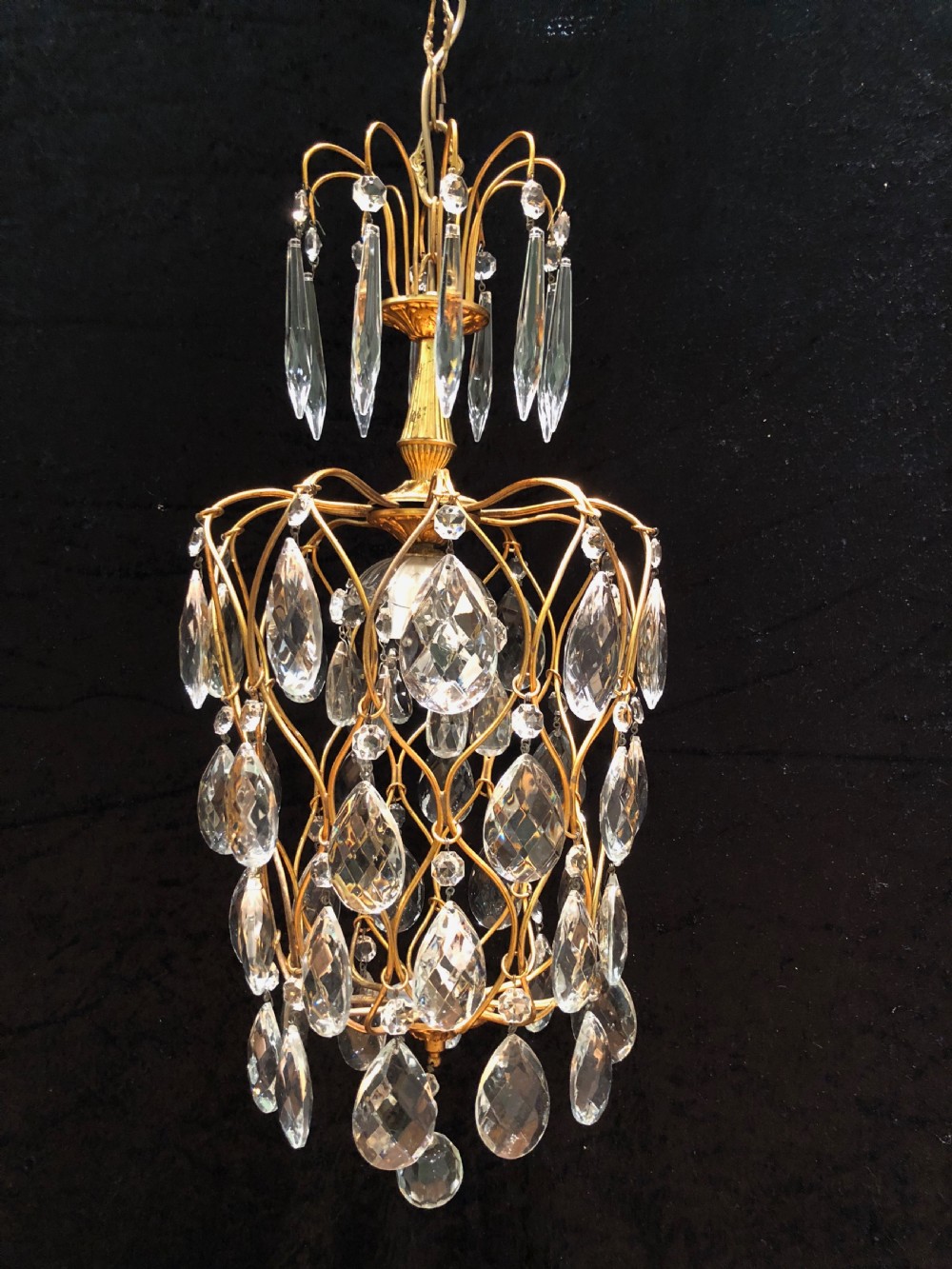 antique pineapple one light chandelier