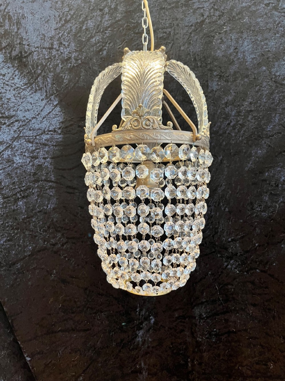 a single light sac a perle french chandelier