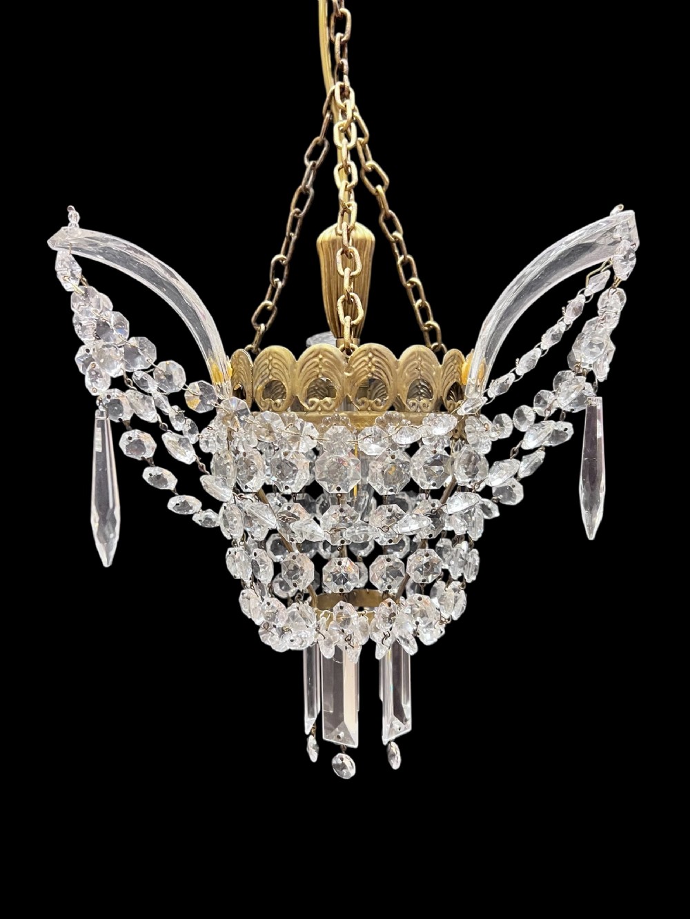 a single light unusual english one light antique chandelier