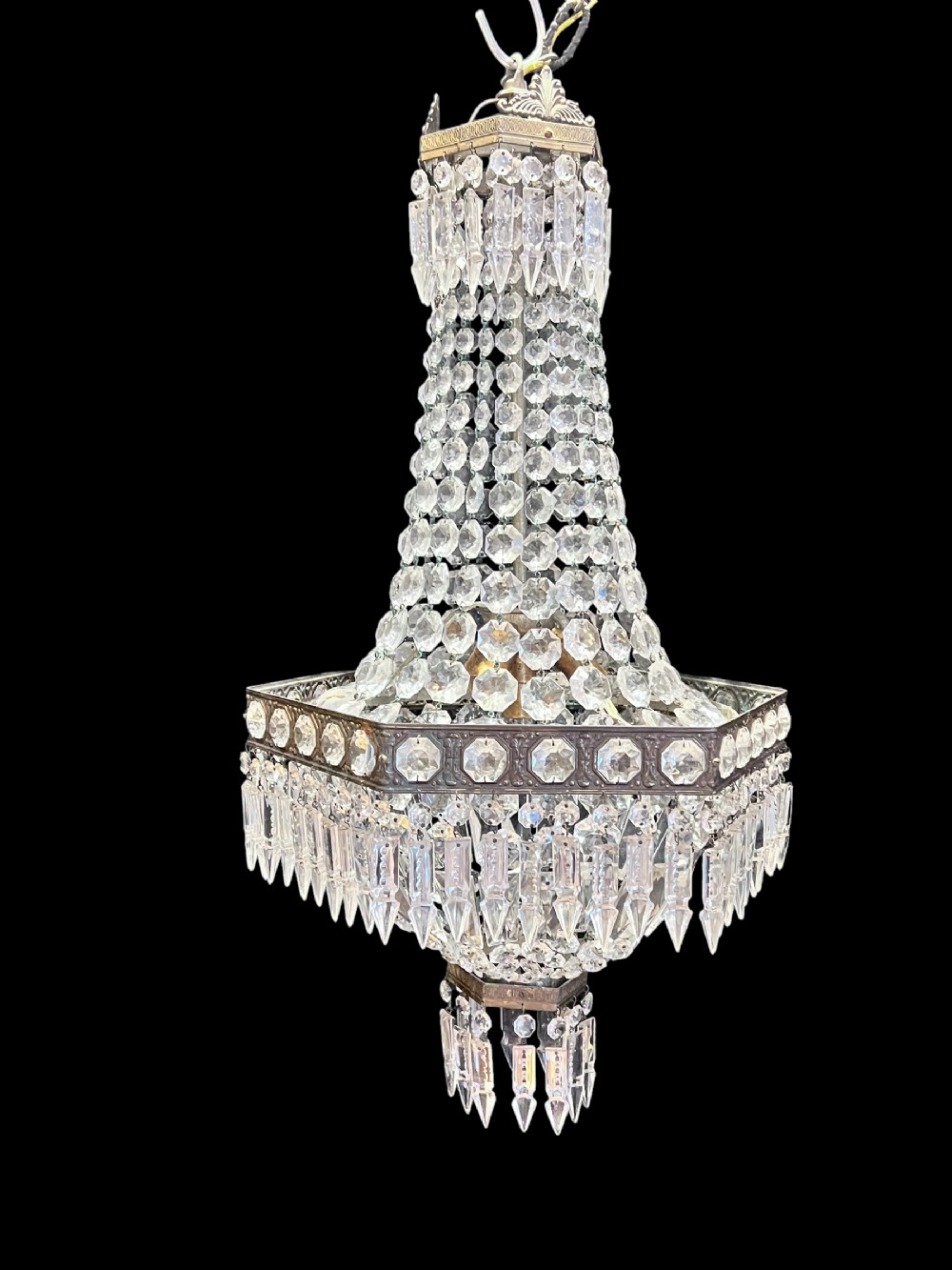 a french basket antique chandelier